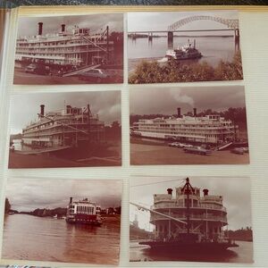 Vintage Riverboat Photo Print Set - Sepia Tones